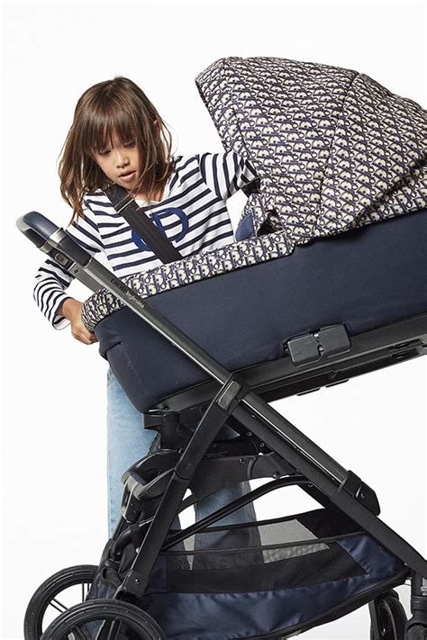 dior stroler|Dior toile baby stroller.